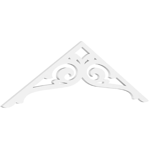Ekena Millwork Pitch Bordeaux Architectural Grade PVC Gable Pediment, 72"W x 21"H x 1"P (7/12) GPP072X021X100BOR - main